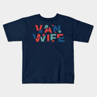 Vanlife: van wife tracks - red blue green Kids T-Shirt